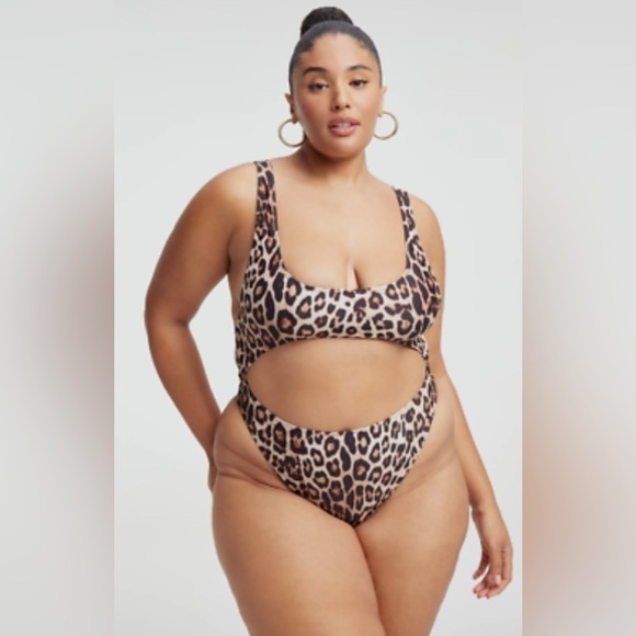 Good American Other - NWT Good‎ American Size 7/4XL Swimsuit Leopard Cut-Out One Piece Swimsuit